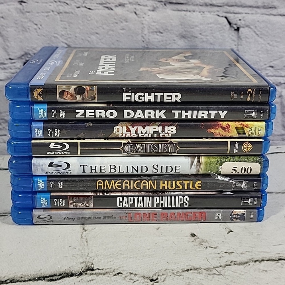Blu-Ray Movies Random Drama Thrillers Lot Of 8‎ Gatsby Captain Phillips Fighter